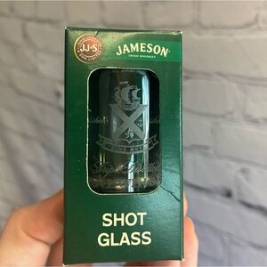 5/$20 Jameson Irish Whiskey Sine‎ Metu Nautical Shamrock Crystal Shot Glass wBox